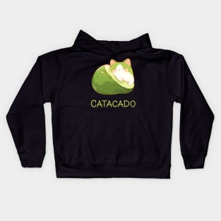 Catacado Funny Avocado Kawaii Cat Lover Kids Hoodie